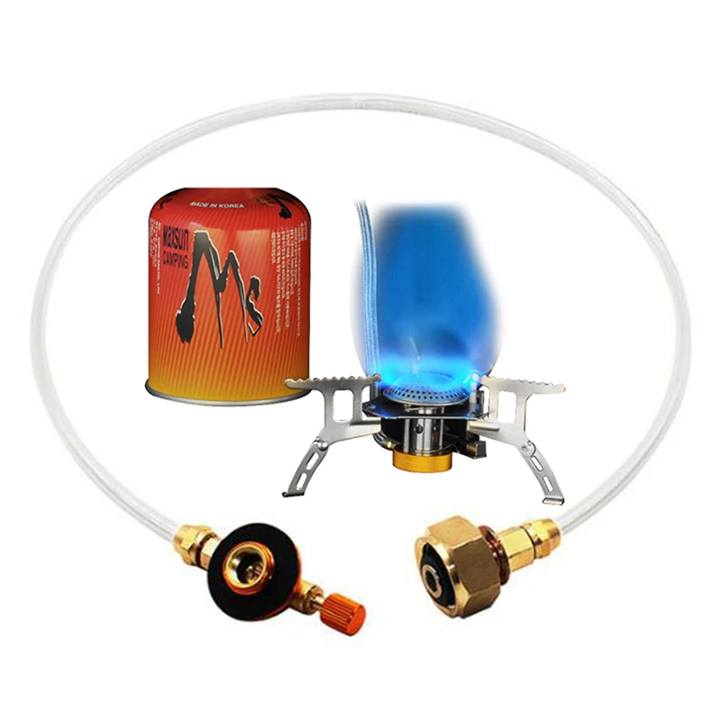 Outdoor Camping Gas Stove Propane Refill Adapter LPG Flat Cylinder Burner Gas Charging Tank Coupler Container Adapter Save