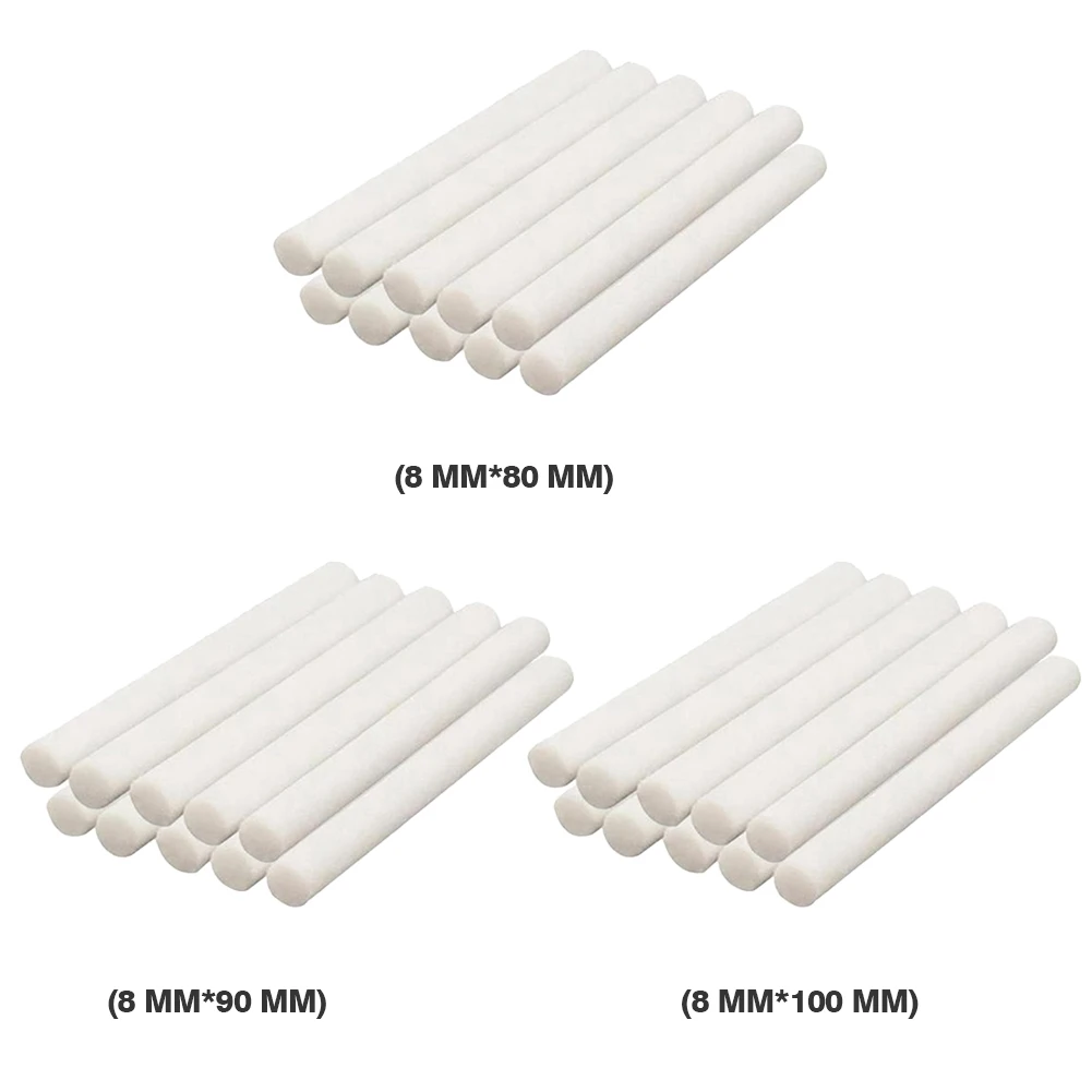 10PCS/Set Humidifier Filter Cotton Swab Core for Air Purify Humidifier Aroma Diffuser Replacement Cotton Filter Sponge Stick 8mm