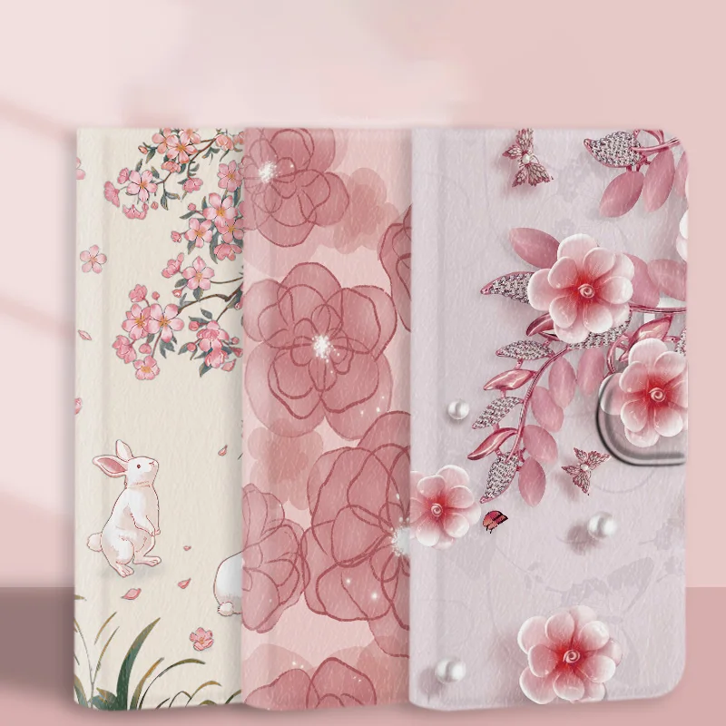 Luxury Floral Flip Dustproof Phone Case – Premium Back Cover  with Elegant Design
