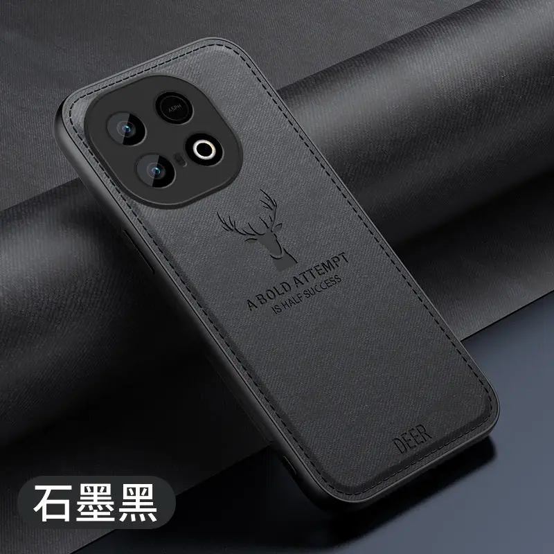Luxury Cloth Deer Head Matte Shockproof Bumper Case