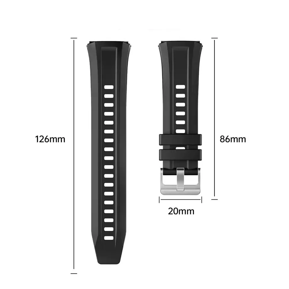 Premium 22mm Silicone Smartwatch Strap - High-Performance Watchband Bracelet