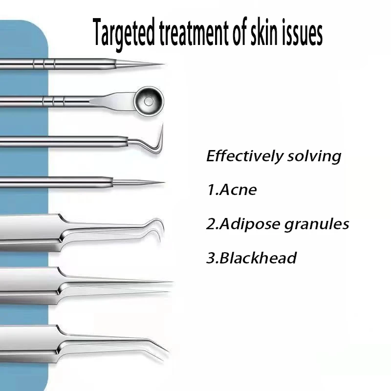 German Ultra-fine No. 5 Cell Pimples Blackhead Clip Tweezers Beauty Salon Special Scraping & Closing Artifact Acne Needle Tool 3