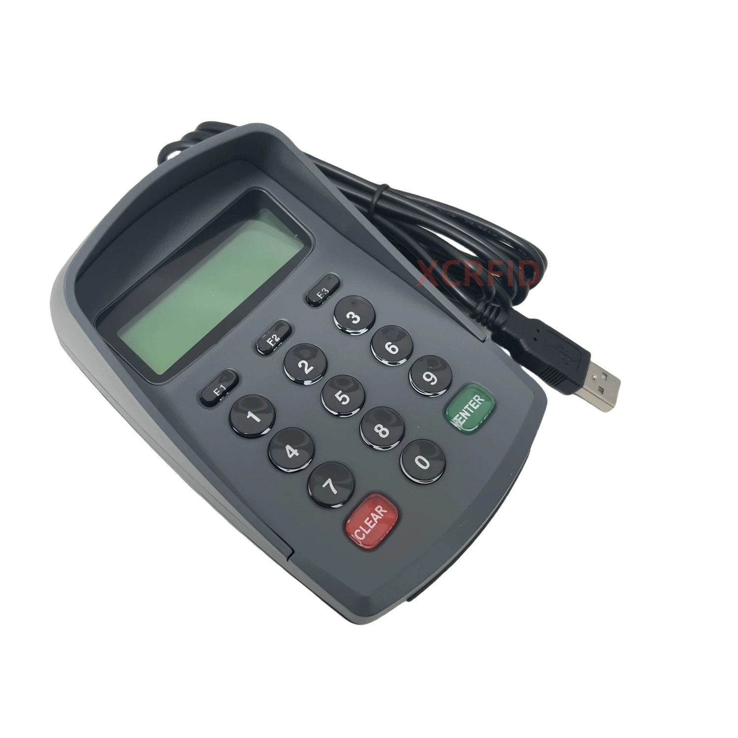 Programmable USB Emulator RS232 LCD Screen Number Keyboad Crystal 15 Keys Keypad for Banking ,Retail POS System Password Entry
