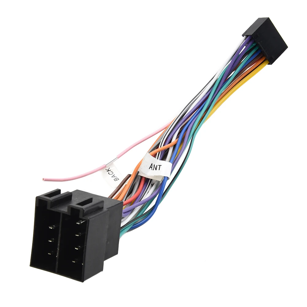 

16 Pin To ISO Cable Adapter Male Plug To Female Connector Copper Wire Cable For Auto Car Android Navigation Host Power Cord