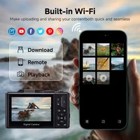 Цифровая камера Lenovo 75 МП для фотографии, винтажный видеорегистратор Vlog с 4K и 18-кратным зумом для YouTube 180 °   Откидной экран Selfile WiFi — изображение 2