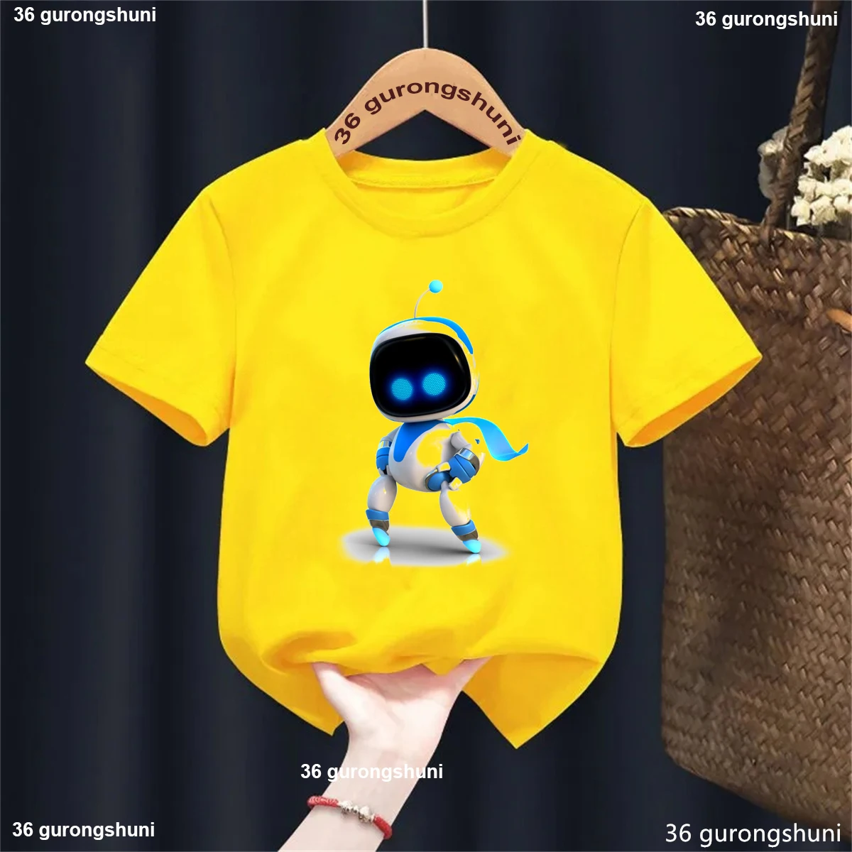 Boys T-Shirts Astros Playroom Cartoon Print Children's Tshirt Summer Casual Boys Clothes Toddler T Shirt Tops 1 To13 Year, cotton t shirt, t shirt, kids t shirt