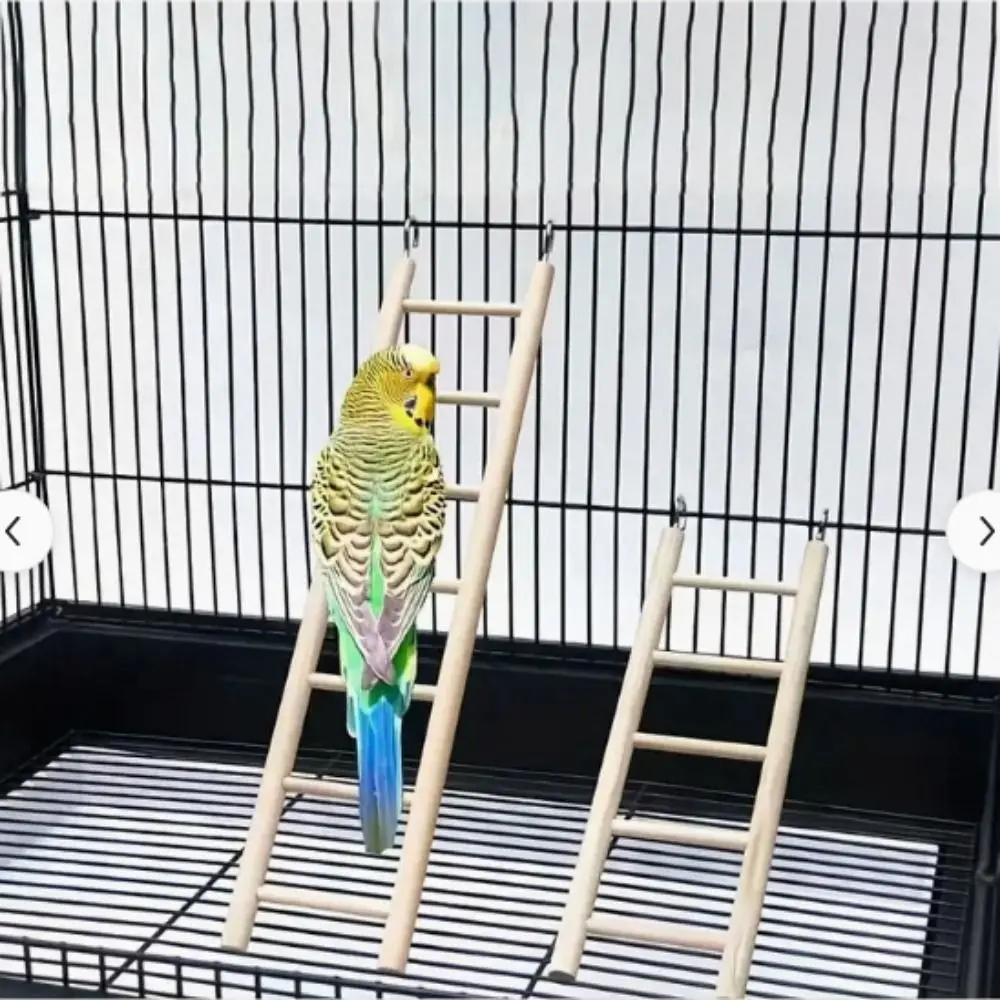 Birds toy wooden ladders swing scratcher perch climbing ladder bird cage hamsters parrot toys hanging pet supplies 1PC parrot toy