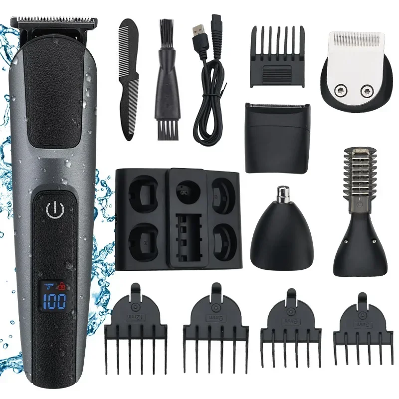 

GK900 Hair Clippers Professional All-In-One Hair Trimmers for Men Electric Beard Nose Ear Body Hair Cutter Machine Grooming Kit