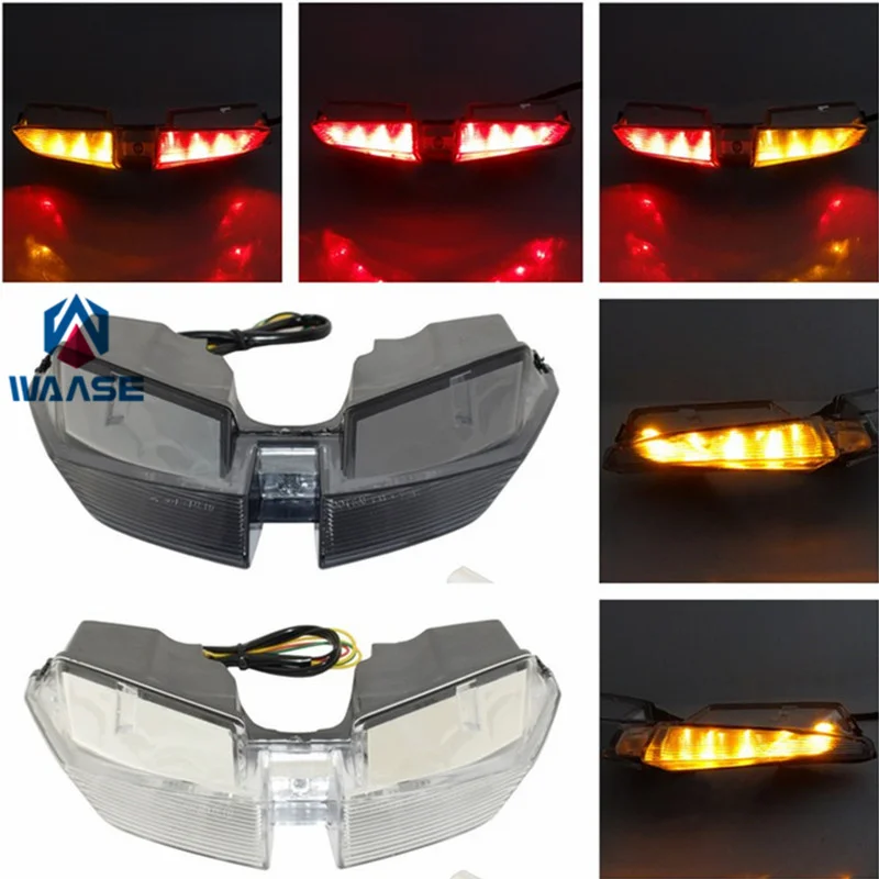 

waase For Ducati Hypermotard 821 939 950 SP 2012 2013 2014-2021 E-Mark Rear Tail Light Brake Turn Signals Integrated LED Light
