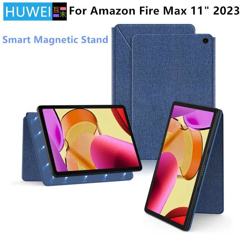 thumbnail image 2 of For Amazon Fire 7 2022 12th Gen Case Kids Shockproof Tablet Smart Cover Handle Blue New 2 of 13