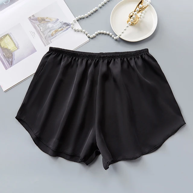 Women Silk Shorts Elastic Waist  Silk Short Pants Women Panties - 2023 New  Short - Aliexpress