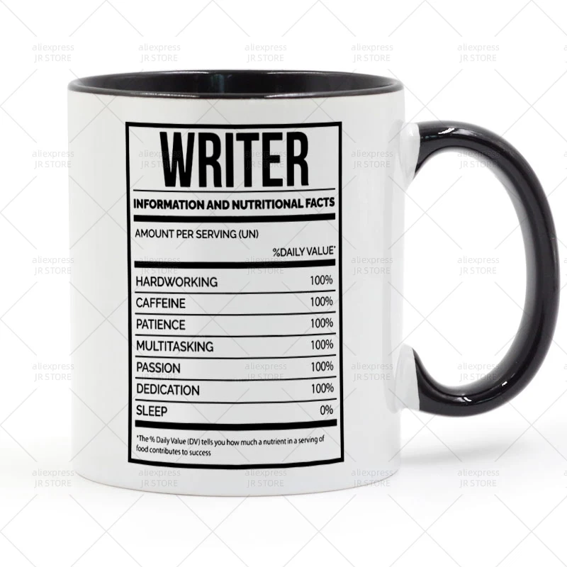 

Writer Author Nutrition Mug Ceramic Cup Gifts 11oz