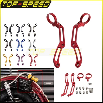 Remote Reservoir Shocks Support Mount Clip Clamp For Harley Road King Electra Glide Street Glide Ultra Classic Road Glide 14-23