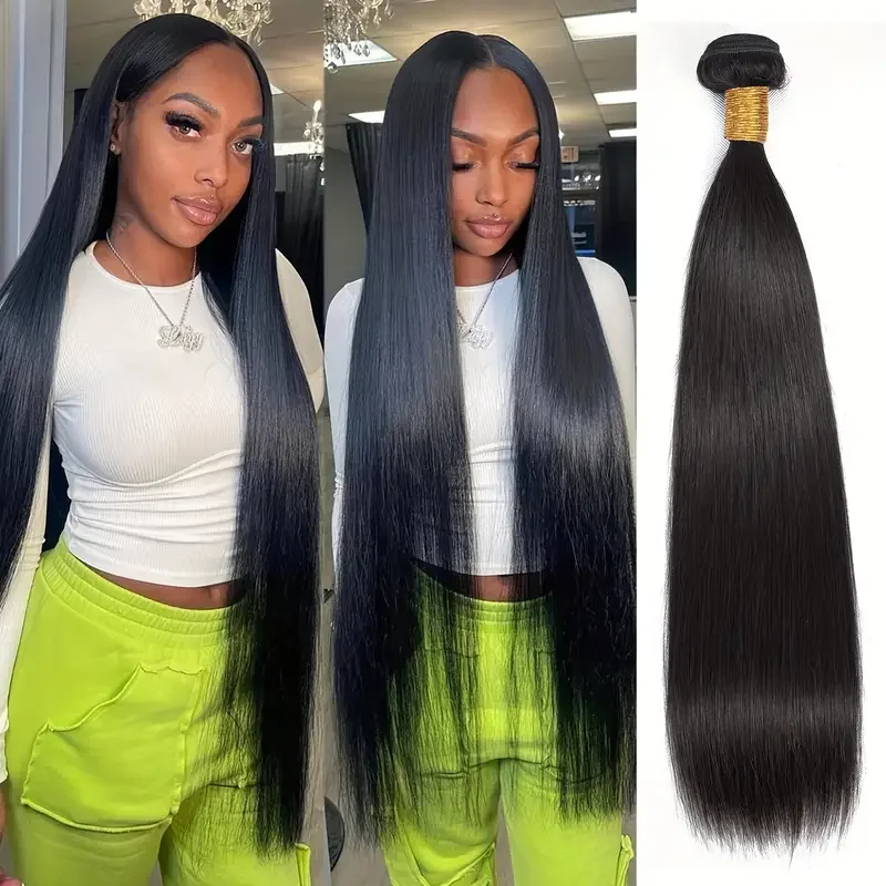 30 Inch Bone Straight Human Hair Weave Bundles 12 A Brazilian Natural Color 100% Remy Human Hair Extension 1 3 4 Bundles Weft