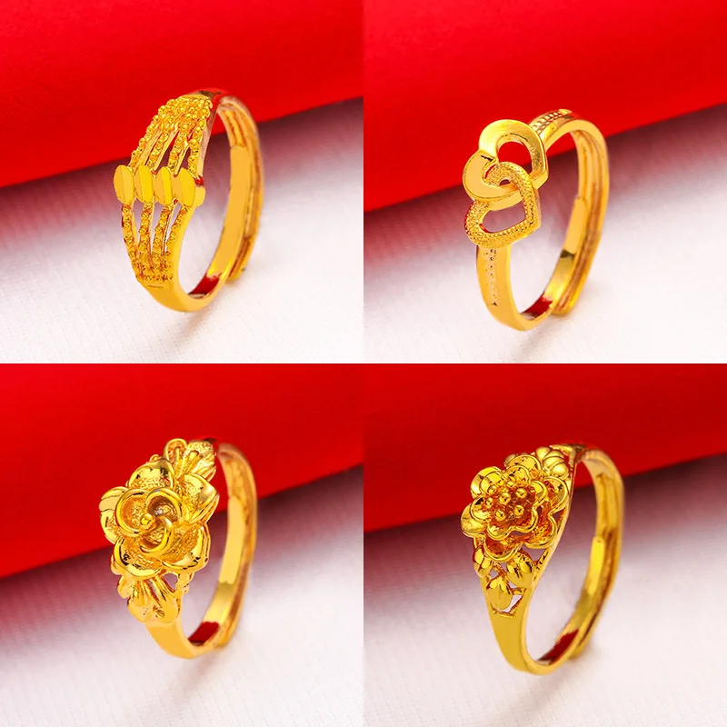 Gold Rings Resizable for Women Wedding Jewelry African Party Gift gold rings,wedding rings,finger rings,fashion ring,fashion rings