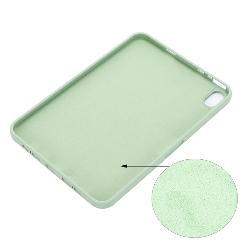 para Ipad Mini Case Macio Premium Líquido Silicone Tablet Capa com Reunindo Dentro Capa Ultra Fina para Ipad Mini 8.3 - Imagem 2