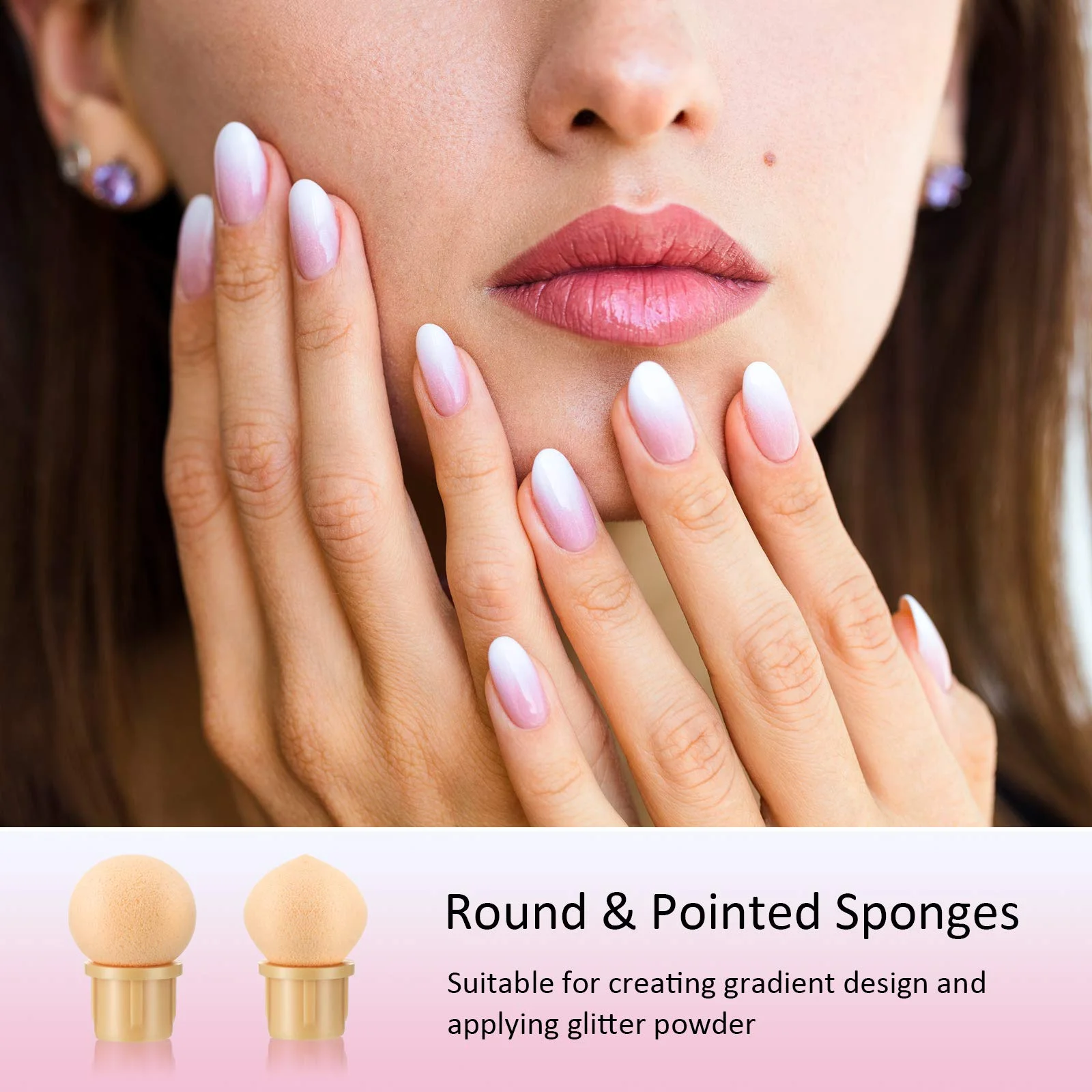 Sponge Nail Brush Picking Dotting Gradient Pen Brush Double Head Sponge Nail Brush Handle Acrylic Nail Painting Brush 5