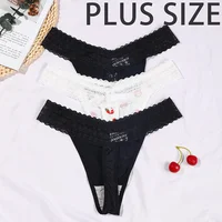 Sexy Panties S-3XL Plus Size Thongs Printed Underwear Low Waist Women's Underpants Comfortable Lingeries Soft Breathable Briefs