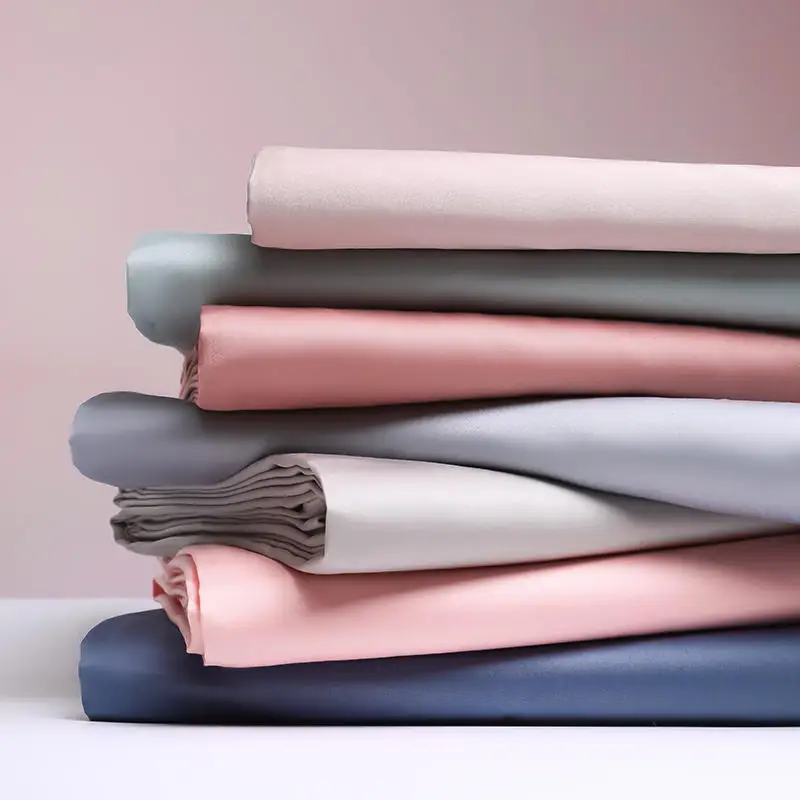 

Solid Color Hotel Style Bedding Bedsheet Pillowcases 100% Cotton Soft Bedroom Bedcover Flat Sheet Home Textile Double King Size
