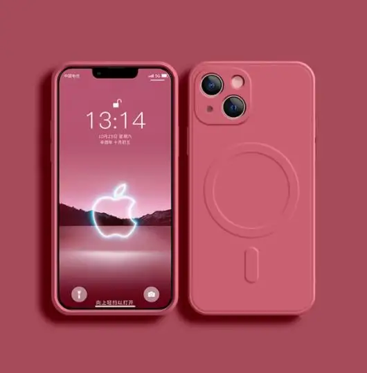 Enhanced Liquid Silicone Magnetic Wireless Charging Case Cover