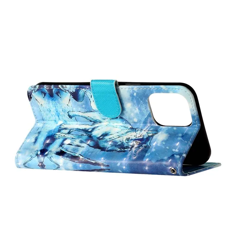 Premium PU Leather Wallet Case with Shockproof Stand Holder and Pocket Lanyard