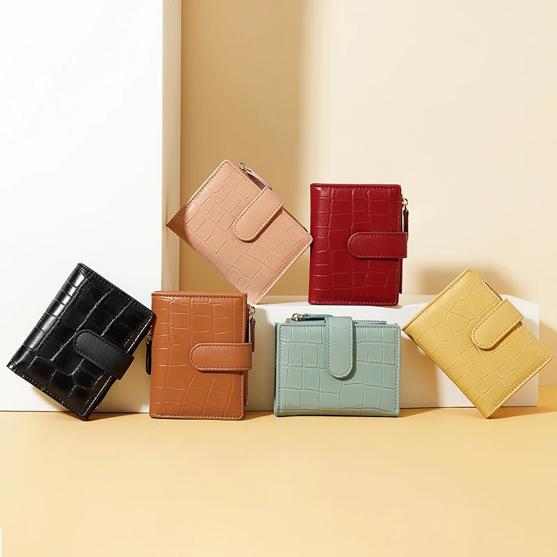 

Popular Stone Pattern Small Wallets Soft PU Leather Coin Mini Wallets Ladies Fashion Brand Designer Card Holder Purses Carteira