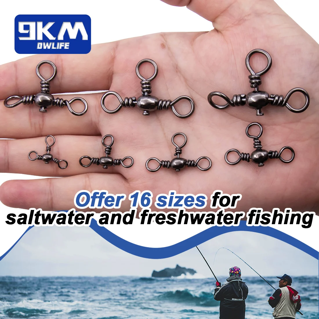 3-Way Fishing Barrel Swivels 6