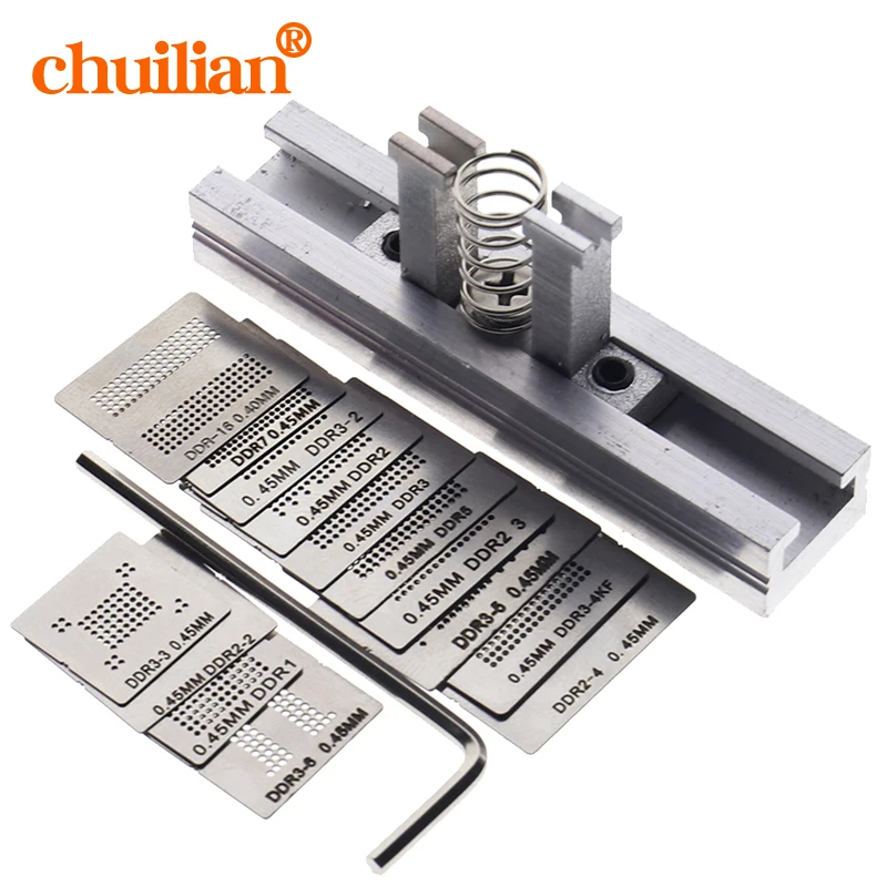 14pcs lot full set BGA Reballing Stencil dedicate kit for DDR DDR2