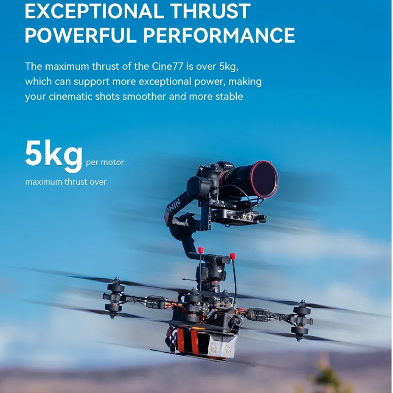 Ensemble de pièces détachées pour drone incluant le moteur KV977 et des hélices de rechange.
