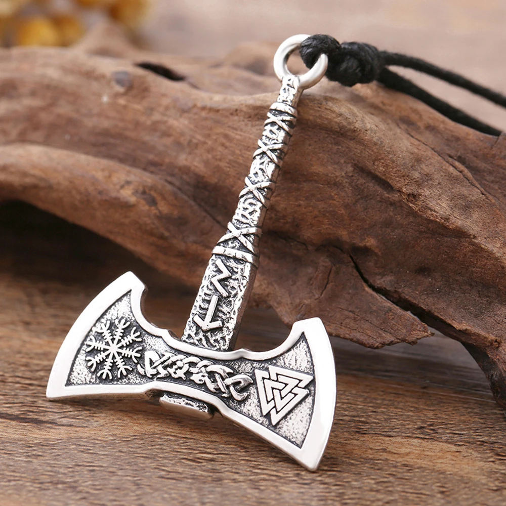 럽 하트 CZ 퍼즐 매칭 커플 목걸이, 스테인레스 스틸 남녀 커플 펜던트 9 My Shape 남성용 빈티지 액스 목걸이, 북유럽 부적 쥬얼리, 남성 및 소년용 멋진 노르딕 룬 나침반 깃발, 셀틱 매듭 펜던트 체인