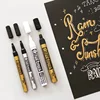 Permanent Metallic Marker Pens White Silver Gold Paint Pen Marker for Paper Glass Fabric CD Tire DIY Marking Japanese Stationery 2
