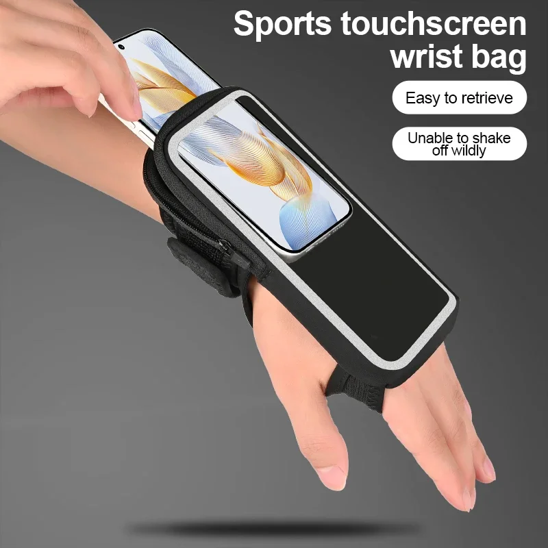 HAISSKY New Wrist Running Bags Men Women Universal Outdoor Sports Touch Screen Breathable Armband Bag Cycling Pouch For iPhone 3