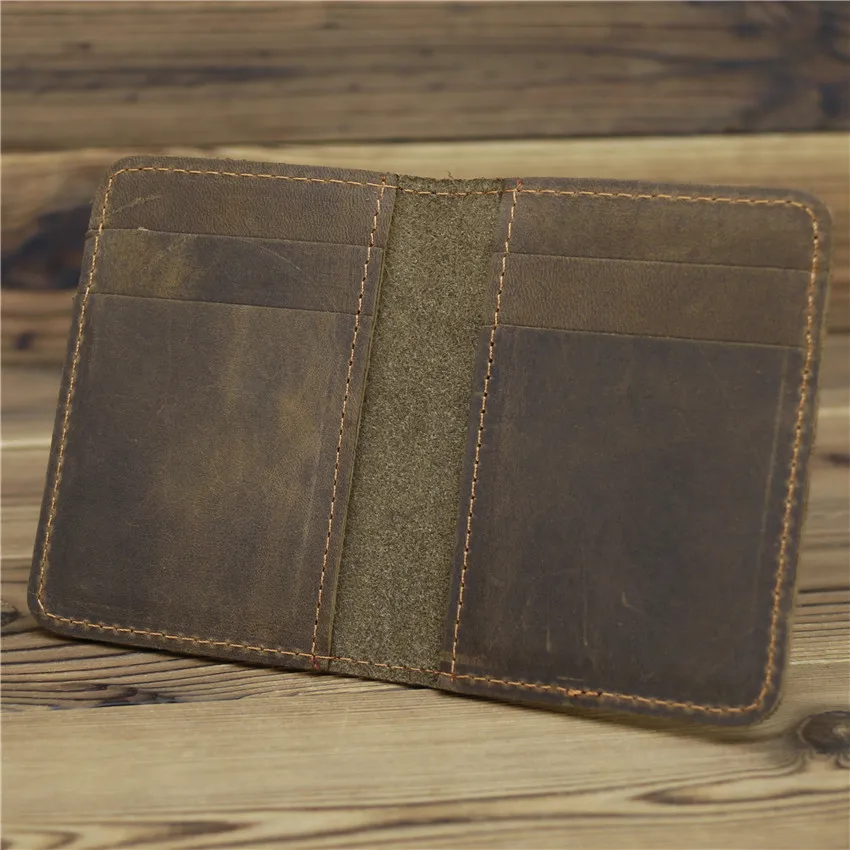 Vintage Real Leather Cowhide Card Holder and Cash Case