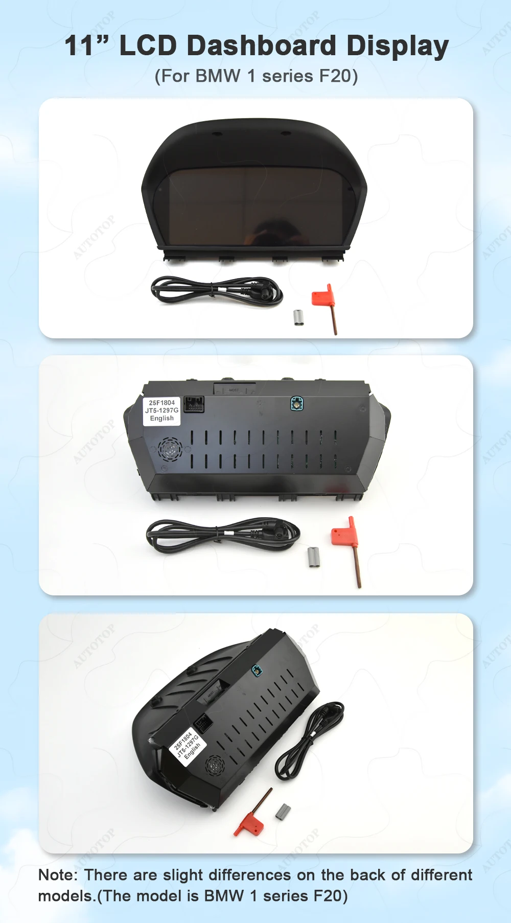 AUTOTOP 11 "1920*720 Linux Drahtlose Carplay Digitale Kraftstoff Kilometerzähler Instrumente Panels Für BMW Z4 E89 2009-2016, Dashboard Messgeräte – Detail 2