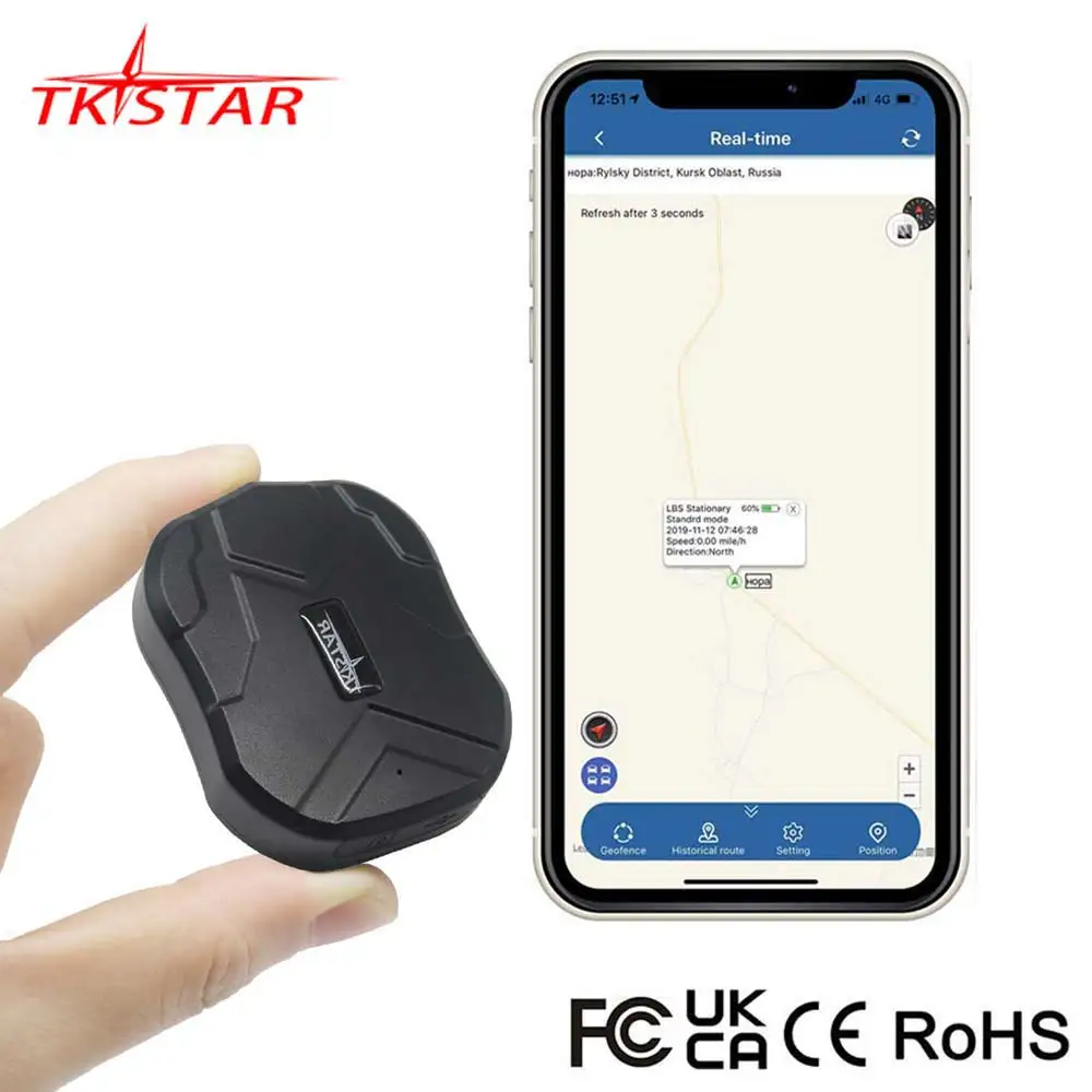 Car GPS Tracker TK905 Mini 1500mAh TKSTAR GPS Locator Magnet Free APP Vehicle PK GF07