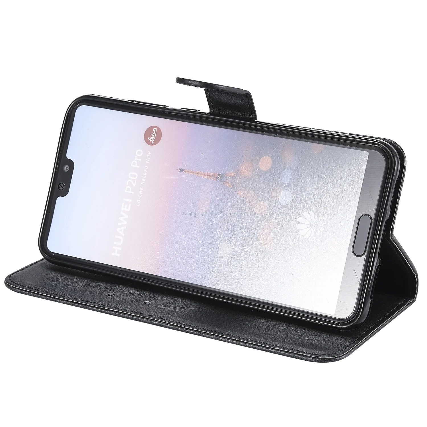 Custodia Portafoglio Bravoday In Pelle PU Per Huawei P20 – Vino Rosso Con Slot Carte E Stand