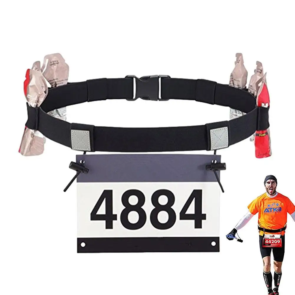 Ceinture de plaque d'immatriculation de compétition de course marathon, autocollant de nom de compétition, ceinture de sport unisexe, TriDuvet, Q6k4