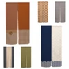 Japanese Linen Lines Door Curtain Texture Kitchen Bedroom Entrance Decor Bathhouse Partition Doorway Hanging Split Half-Curtain 1