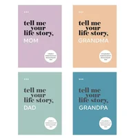 Family Story Recording Handbook Set - Tell Me Your Life Story Notepad Journal Notebook Planner Diary Notebooks Writing Pads 1