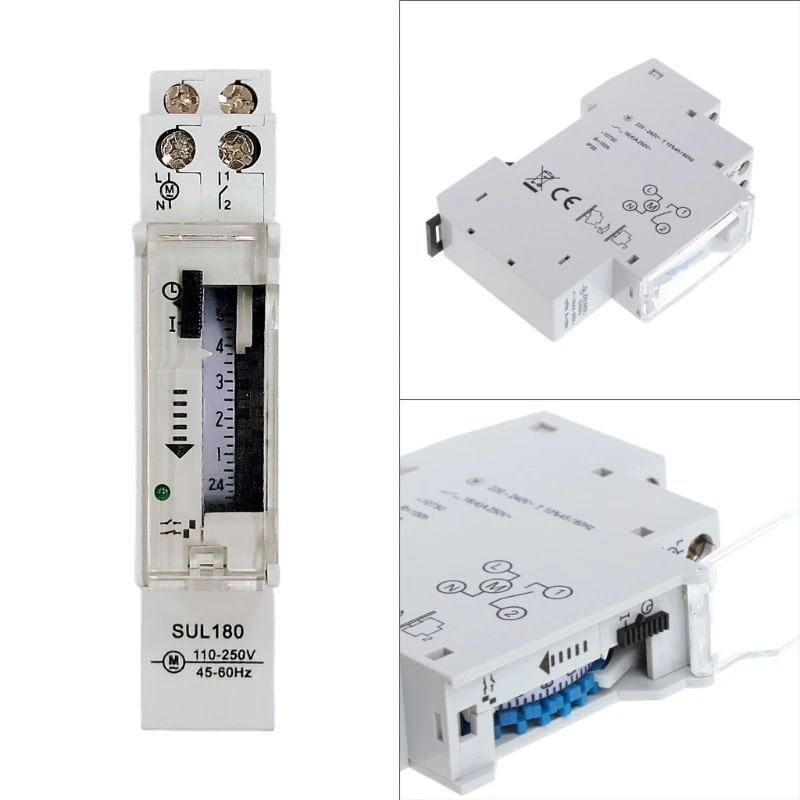 

110-250V Mechanical Timer 24 Hour Programmable Din Rail 15 Minutes Interval Timer Switches Gauges Drop Shipping