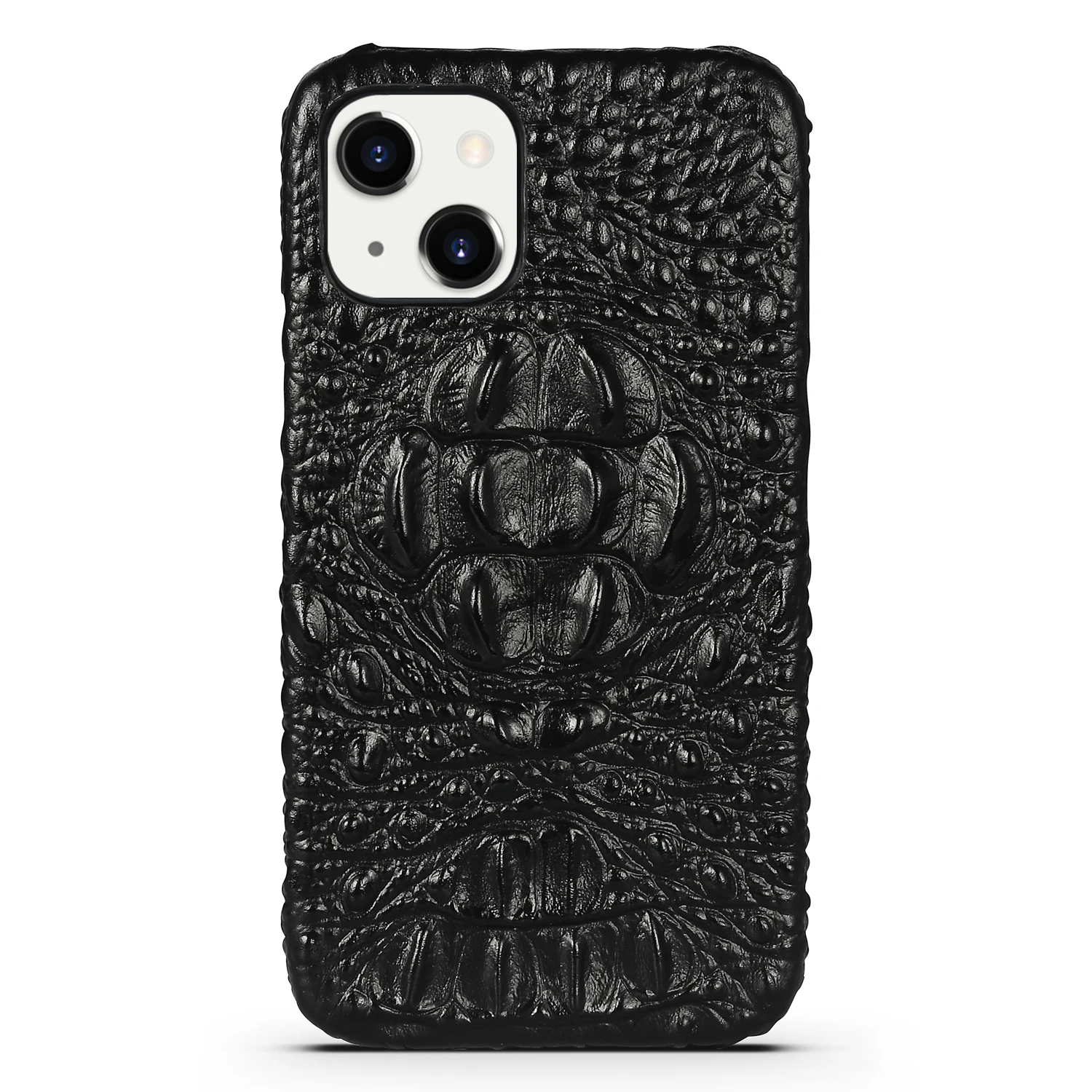 For iPhone 14 15 Plus 13 Pro Max 12 11 Pro SHOCKPROOF Crocodile Leather