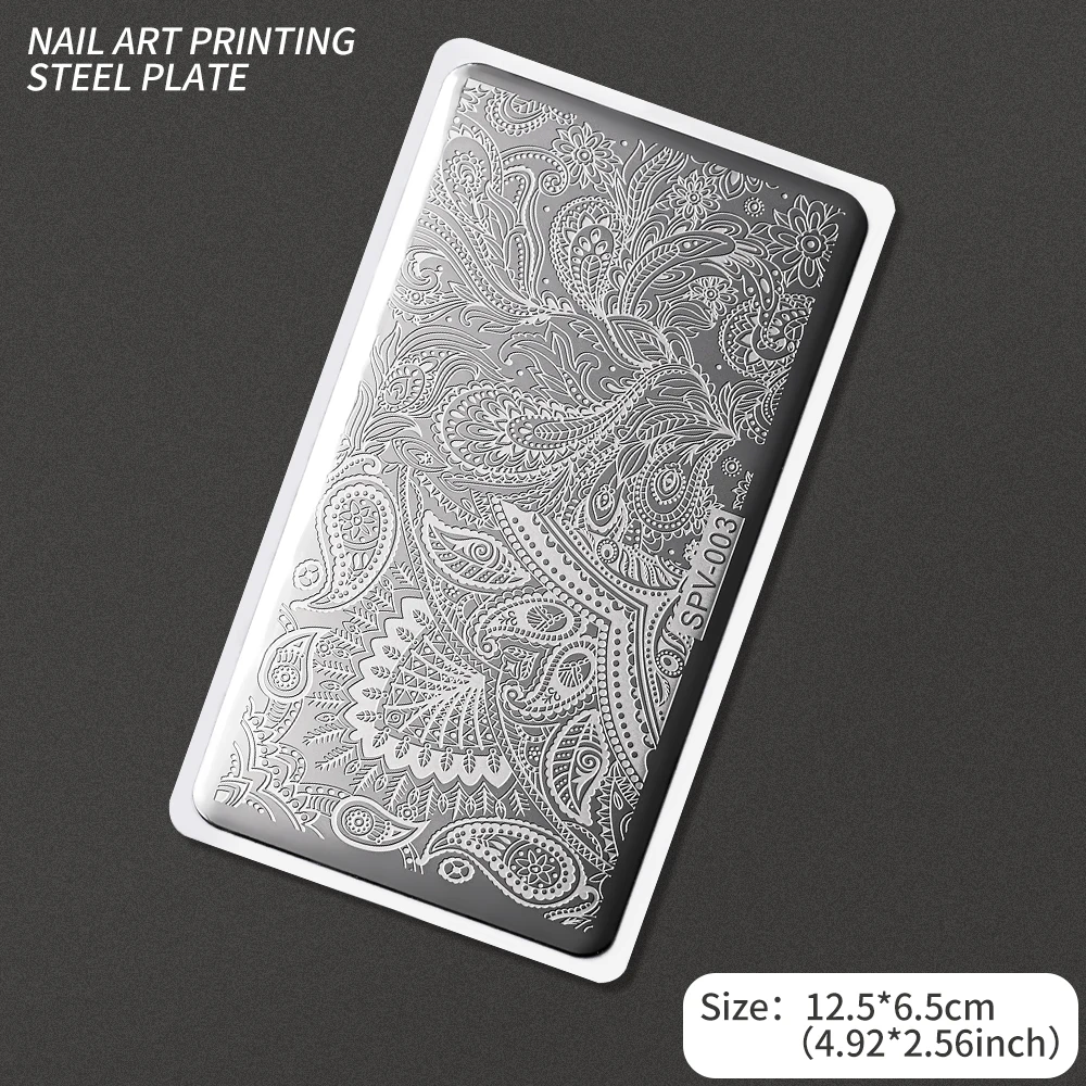 1Pc 잎 꽃 네일 스탬프 플레이트 잎 꽃 이미지 네일 아트 스탬프 템플릿 폴란드어 인쇄 스텐실 매니큐어 도구