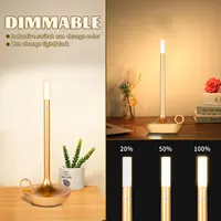 Rechargeable Table Lamp Touch Sensor Desktop LED Night Light Wireless Reading Lamp for Restaurant Hotel Bar Bedroom Decor Light 2