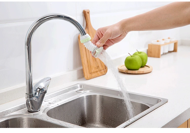 Description Picture 3 of itemKitchen Faucet Tap Extender 360 Adjustable Flexible Water Filter Outlet Head Splash-Proof Water Saving Sprayer Filter Diffuser