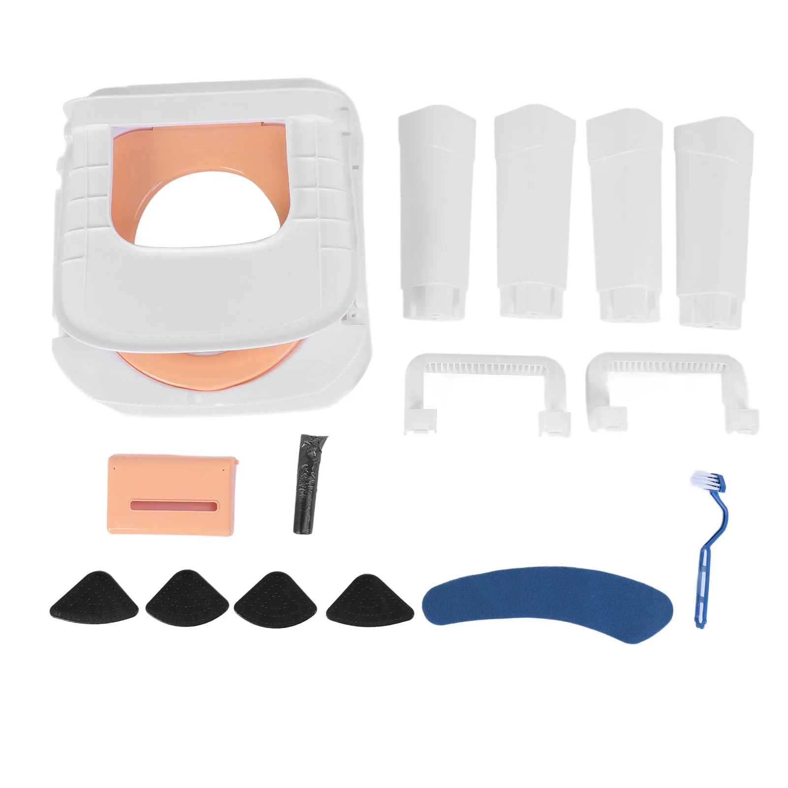 Commode Chair Commode Shower Chair Detachable Folding Non Slip Strong Load Bearing Toilet Safety Chair for Bathroom Squat Toilet 2