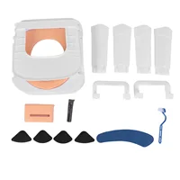 Commode Chair Commode Shower Chair Detachable Folding Non Slip Strong Load Bearing Toilet Safety Chair for Bathroom Squat Toilet 2