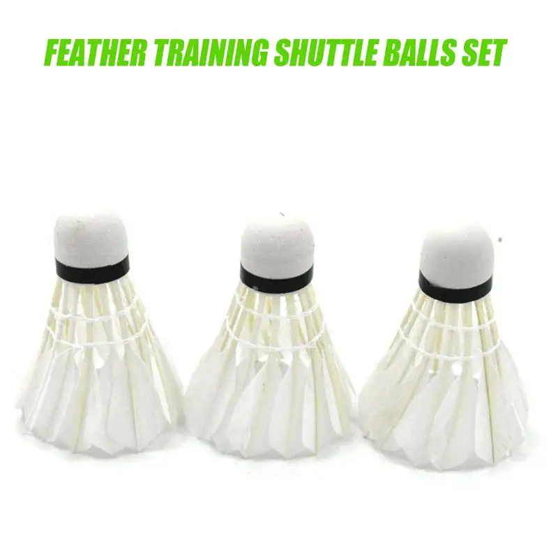 Badminton Shuttlecock Feather 12Pc Badminton Ball Feather Training Shuttle Balls Set Professional Training Shuttlecock badminton shuttlecock,badminton ball,feather shuttlecock