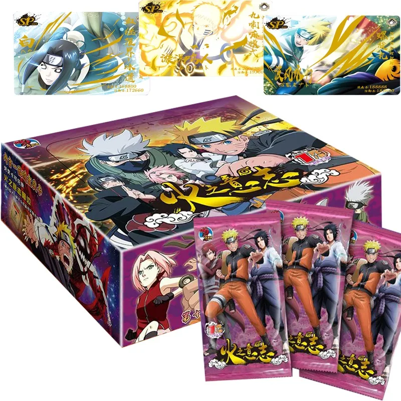 Genuine Naruto Cards Boxes Booster Personaggi Anime Sasuke Periferiche Rare Packs Trading Card Game Pack Collection Cards Gifts