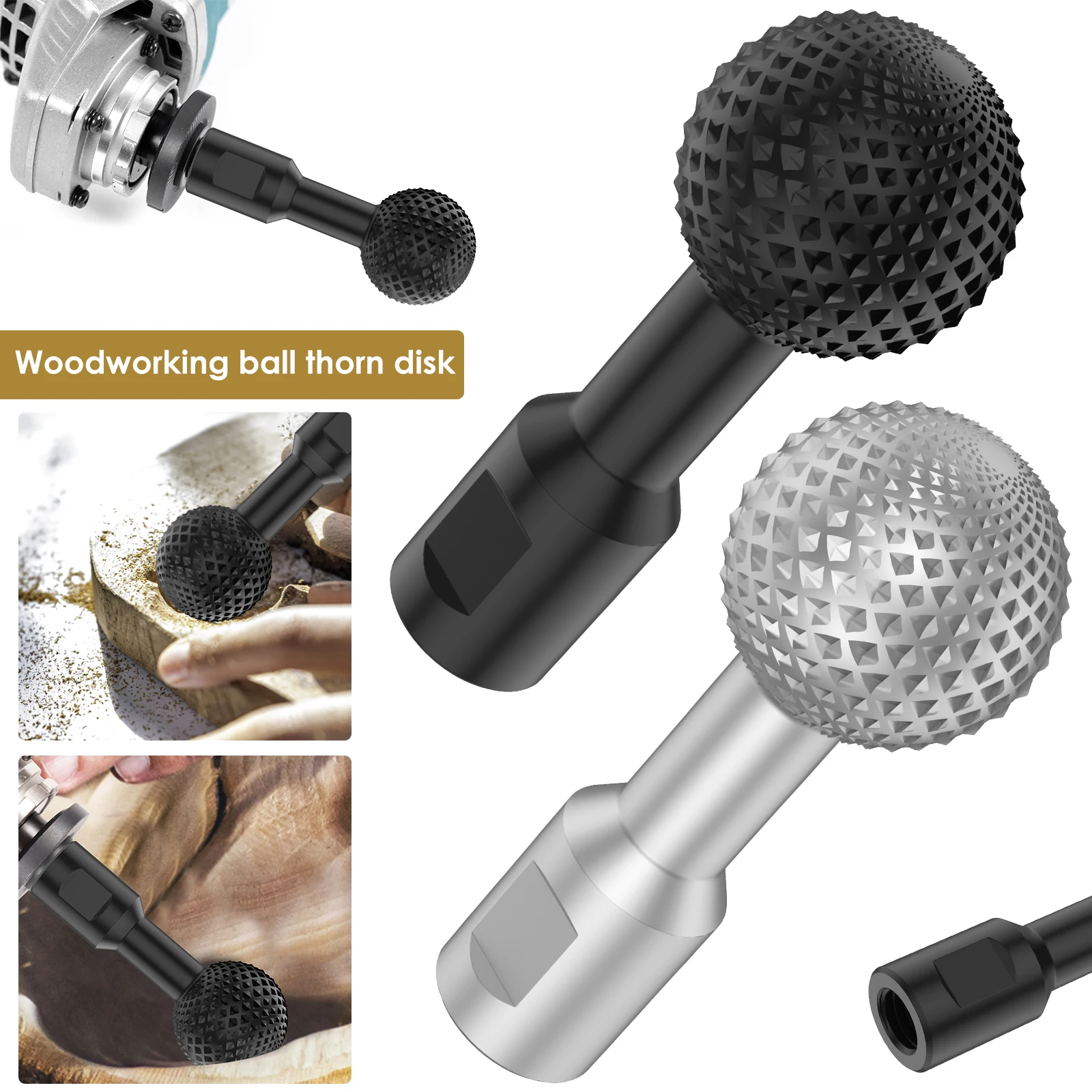 

Sphere Rotary Burr Carbon Steel Wood Carving Ball Grinder Carving Burr Power Carving Tools for Wood Carving Grinding Polishing