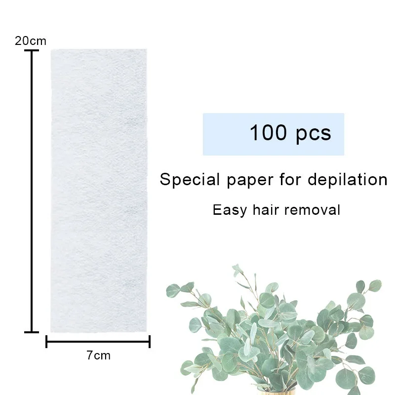 100 pcs Hair Removal Wax Paper For Women & Men Nonwoven Wax Strip Paper Roll High Quality Body Leg Arm Lip Hair Removal Epilator 6